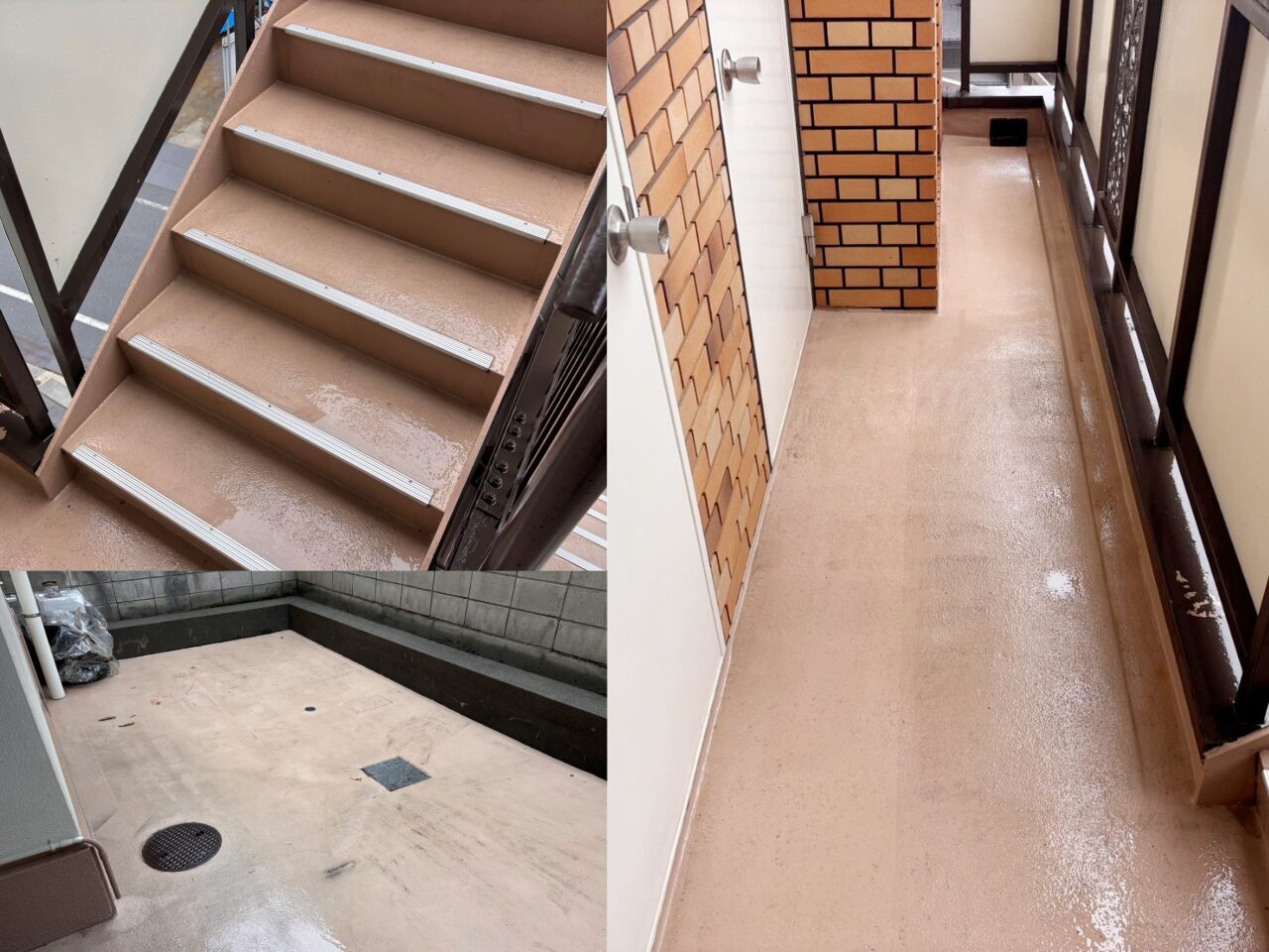 【荒川区】メゾン共用部（1F〜4F廊下・階段）の高圧洗浄工事｜リピーター様からのご依頼で美観と清潔感を再生