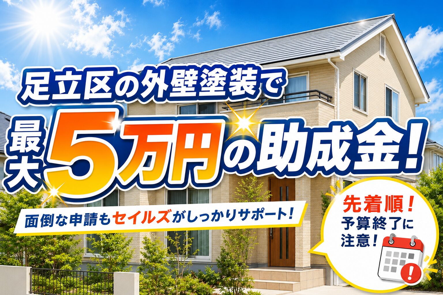 2026年最新|足立区の外壁塗装助成金(5万円)を確実に受け取る全条件と申請手順