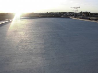 屋上防水　ポリマーセメント防水　臭いが少ない水性防水