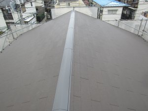 屋根葺き替え工事　和瓦屋根からコロニヤル屋根に葺き替え