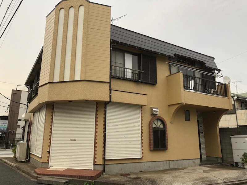 地元足立区鹿浜の外壁塗装工事/雨樋交換工事