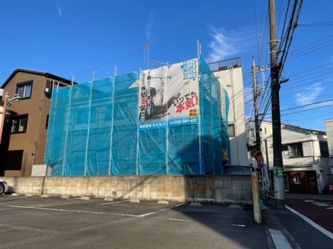 シリコンクリヤー塗装と水性ハイブリッドシリコン併用で外壁塗装/足立区梅田