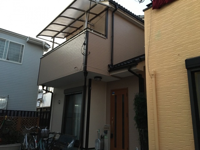 高耐久塗料フッ素樹脂塗料での外壁塗装と洋瓦の遮熱塗装/足立区谷在家の外壁塗装工事