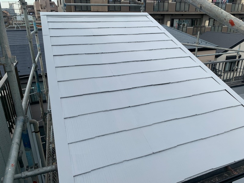 コロニヤル屋根の劣化！雨水の浸透を防ぐ為に防水をしました。