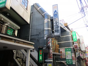 仮設足場工事　看板交換