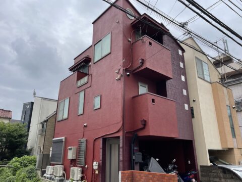 濃い目の配色でイメージチェンジ！品川区戸越の超耐候性無機塗料を使用した外壁塗装工事