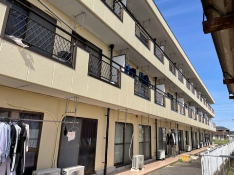 施工エリアは関東全域！！茨城県常総市の集合住宅の外壁改修工事