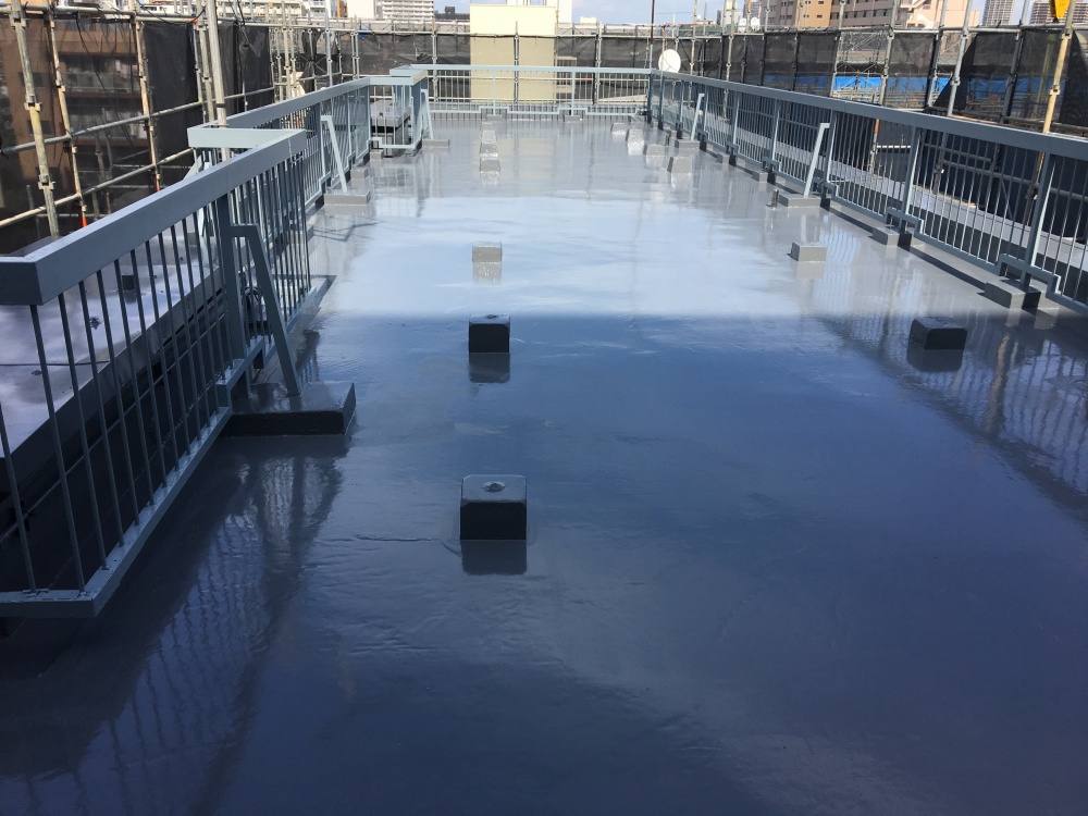 ウレタン防水 施工後5年目のトップコートで防水長持ち