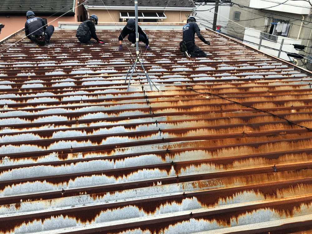 折半屋根塗装