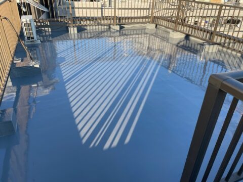 雨漏り緊急対応完了＠東京都足立区の屋上防水工事
