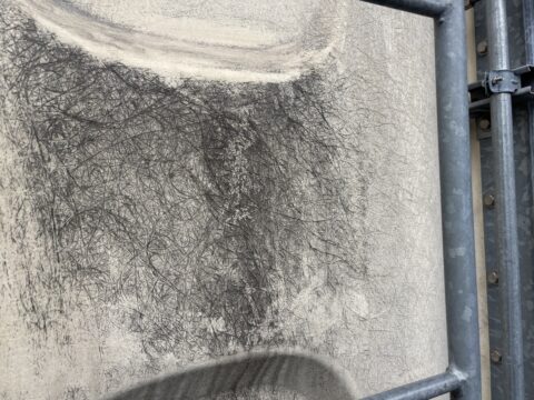 貯水タンクケレン作業