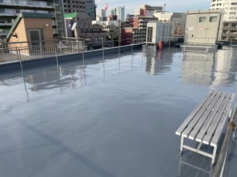 屋上からの雨漏りを止めろ！！＠東京都品川区大崎の屋上防水工事