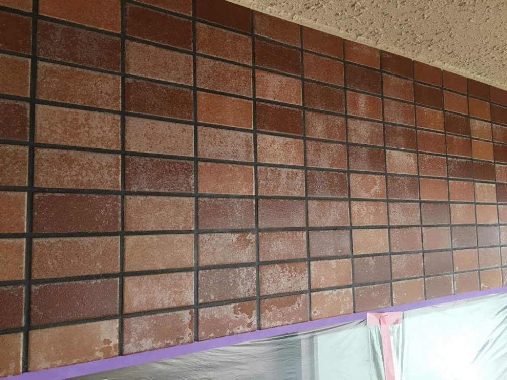 タイル薬品洗浄