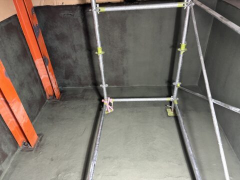 エレベーターピット防水工事はレゾナック建材のセレタックS@板橋区坂下のエレベーターピット防水工事