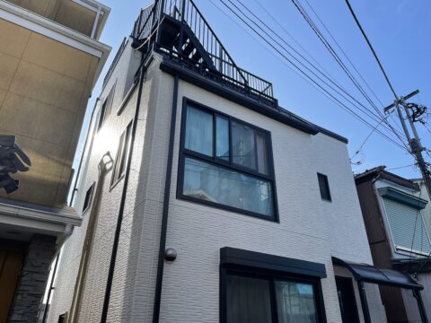 ハウスメーカーの外壁塗装が完了しました。@足立区青井の外壁塗装