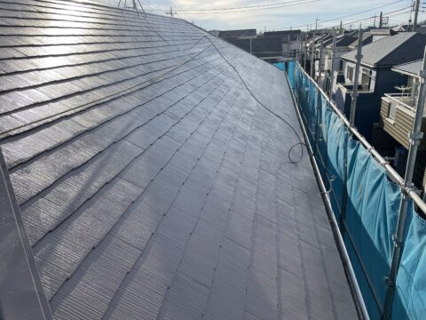 屋根の塗装はエスケー化研のクールタイトSiで遮熱塗装＠埼玉県草加市の屋根塗装工事