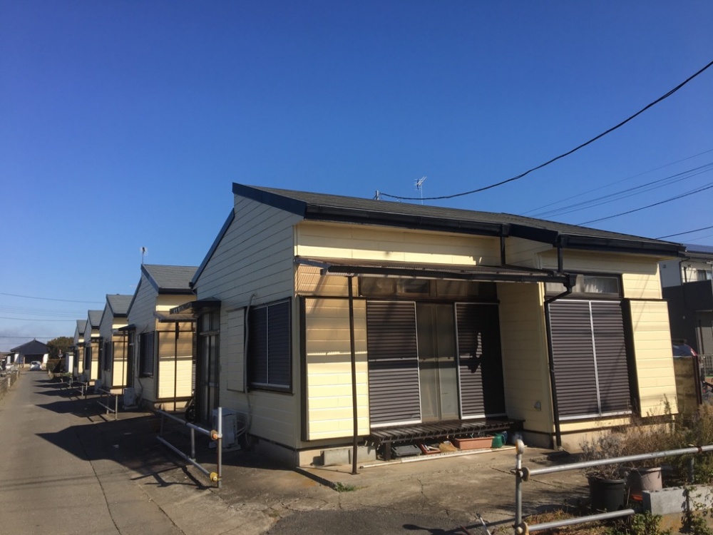 5棟並びの平屋住宅の外壁塗装工事/茨城県常総市