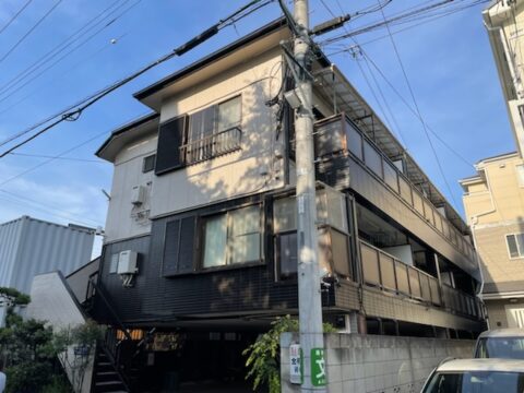 足立区鹿浜の集合住宅外壁塗装工事