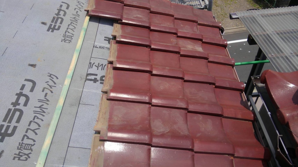 大田区東矢口　瓦屋根葺き戻し工事