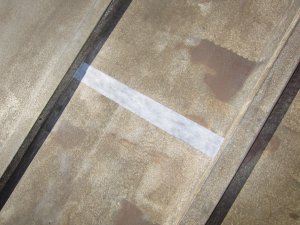 防水テープで補強