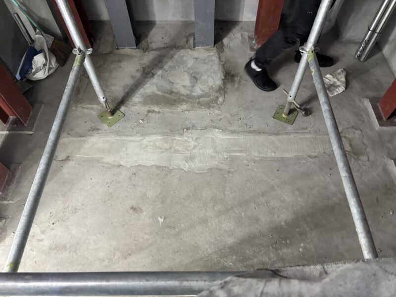 エレベーターピット防水施工前