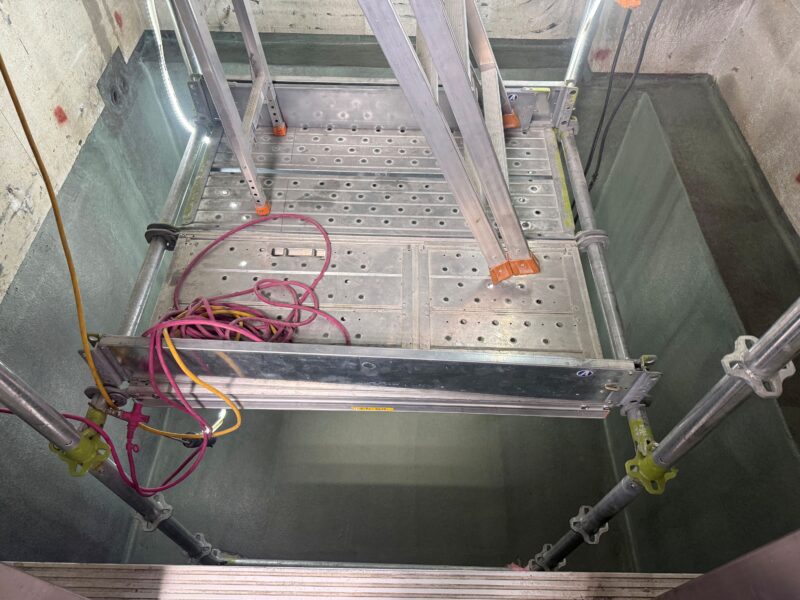 エレベーターピット防水施工後