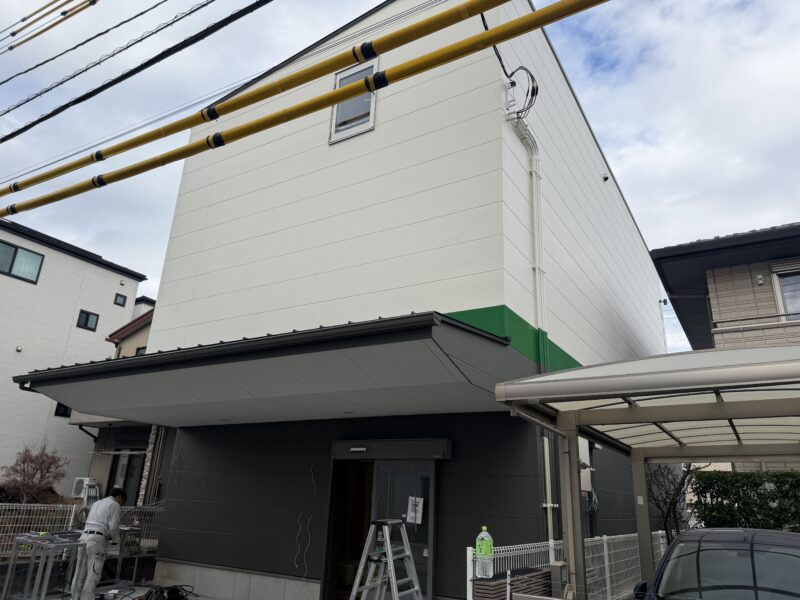 元住吉新築工事｜外壁・雨水配管・基礎・天井・ガレージ床塗装の施工実績【川崎市】