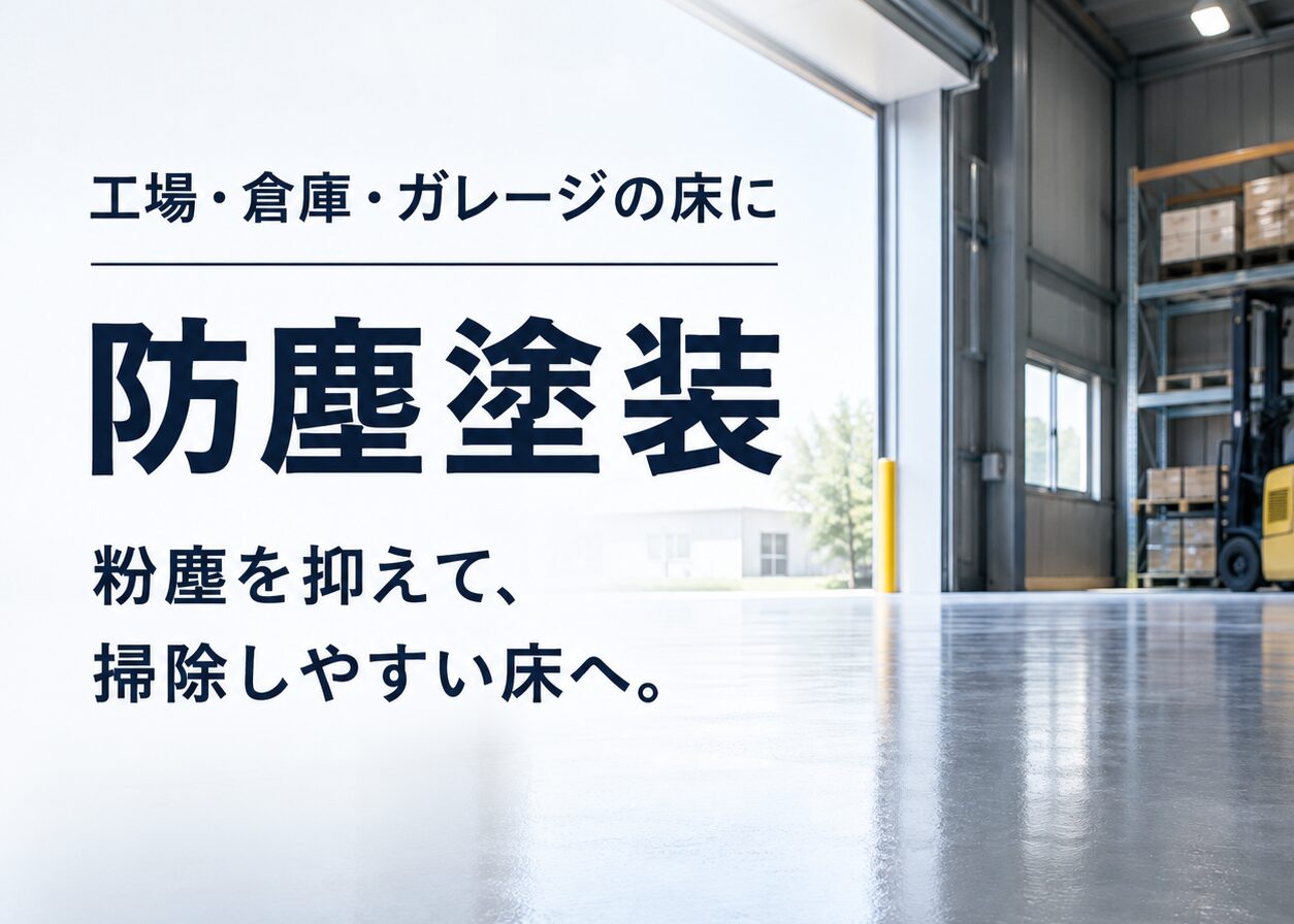 粉塵を抑えて掃除をしやすく！「防塵塗装」が工場・倉庫・ガレージに必要な理由